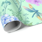 Blue Hydrangea Cadeaupapier (Rol Hoek)