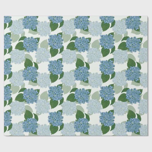 Blue Hydrangea Cadeaupapier (Vlak)
