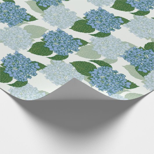 Blue Hydrangea Cadeaupapier (Hoek)