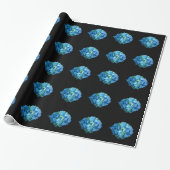 Blue Hydrangea Cadeaupapier (Uitgerold)