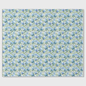 Blue Hydrangea Cadeaupapier (Vlak)