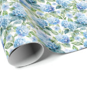 Blue Hydrangea Cadeaupapier (Rol Hoek)