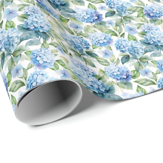 Blue Hydrangea Cadeaupapier (Rol Hoek)