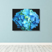 Blue Hydrangea Canvas Afdruk (Insitu (Houten vloer))