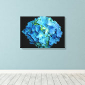 Blue Hydrangea Canvas Afdruk (Insitu (Houten vloer))