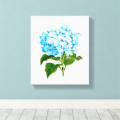 Blue Hydrangea Canvas Afdruk (Insitu (Houten vloer))