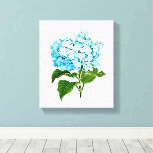 Blue Hydrangea Canvas Afdruk (Insitu (Houten vloer))
