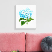 Blue Hydrangea Canvas Afdruk (Insitu (Woonkamer))