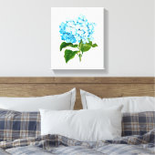 Blue Hydrangea Canvas Afdruk (Insitu (Slaapkamer))
