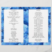 Blue Hydrangea Christelijk katholiek huwelijksprog (Achterkant)