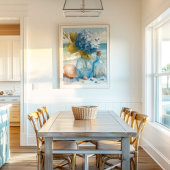 Blue Hydrangea Coastal Beach | Beach Poster