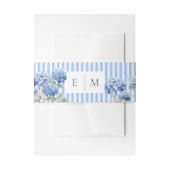 Blue Hydrangea Coastal Wedding Uitnodigingen Wikkel (Voorkant Voorbeeld)