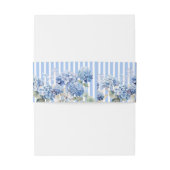 Blue Hydrangea Coastal Wedding Uitnodigingen Wikkel (Achterkant Voorbeeld)