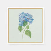 Blue Hydrangea Cocktail Napkins — Elegant Botanica Servet (Voorkant)