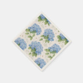 Blue Hydrangea Cocktail Napkins | Elegant Coastal Servet (Hoek)