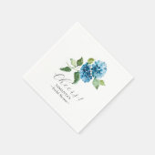 Blue Hydrangea Cocktail Napkins Servet (Hoek)