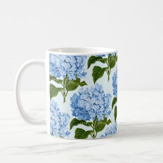 Blue Hydrangea Coffee Mok (Links)