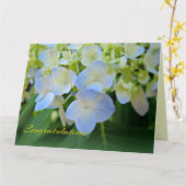 Blue Hydrangea creditcard Kaart (Gele Bloem)