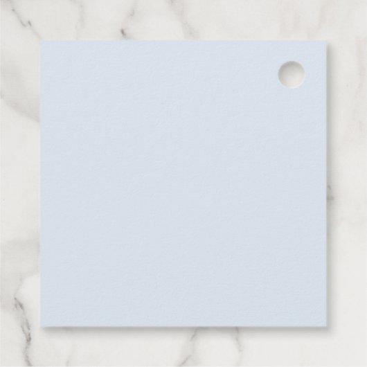 Blue Hydrangea Crest Wedding Monogram Bedankjes Labels (Achterkant)