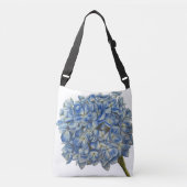 Blue Hydrangea Crossbody Tas (Voorkant)