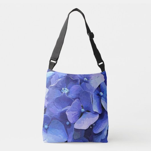 BLUE HYDRANGEA CROSSBODY TAS (Voorkant)