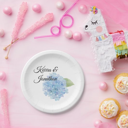 Blue Hydrangea Custom Bord (Feest)