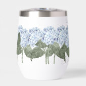 Blue Hydrangea Custom Naam Geïsoleerde Wijntrommel (Voorkant)