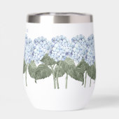Blue Hydrangea Custom Naam Geïsoleerde Wijntrommel (Achterkant)