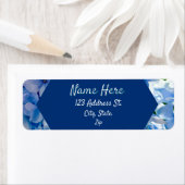 Blue Hydrangea Custom Name Etiket (Insitu)
