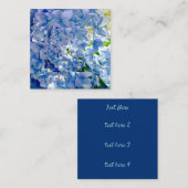 Blue Hydrangea Custom Name Notitiekaartje (Voorkant / Achterkant)