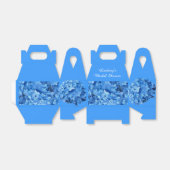 Blue Hydrangea Custom Vrijgezellenfeest Favor Box Bedankdoosjes (Uitgevouwen)