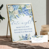 Blue Hydrangea Date Night Jar Ideeën Trouwbord Poster
