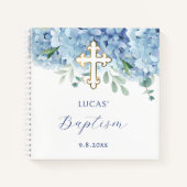 Blue Hydrangea doop gastenboek Notitieboek (Voorkant)