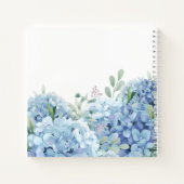 Blue Hydrangea doop gastenboek Notitieboek (Achterkant)