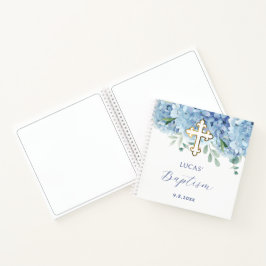 Blue Hydrangea doop gastenboek Notitieboek