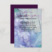 BLUE HYDRANGEA & DRAGONFLY Bat Mitzvah Party Kaart (Voorkant / Achterkant)