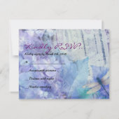 BLUE HYDRANGEA & DRAGONFLY Bat Mitzvah Reply Kaart (Voorkant)