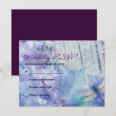 BLUE HYDRANGEA & DRAGONFLY Bat Mitzvah Reply Kaart (Voorkant / Achterkant)