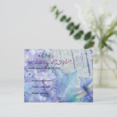 BLUE HYDRANGEA & DRAGONFLY Bat Mitzvah Reply Kaart (Staand voorkant)