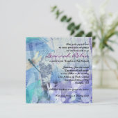 BLUE HYDRANGEA & DRAGONFLY Bat Mitzvah Uitnodiging (Staand voorkant)