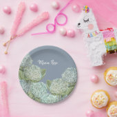 Blue Hydrangea/Dusty Blue Papieren Bordje (Feest)