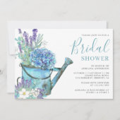 Blue Hydrangea en Lavender Floral Vrijgezellenfees Kaart (Voorkant)