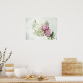 Blue Hydrangea en Pink Peony Print (Keuken)