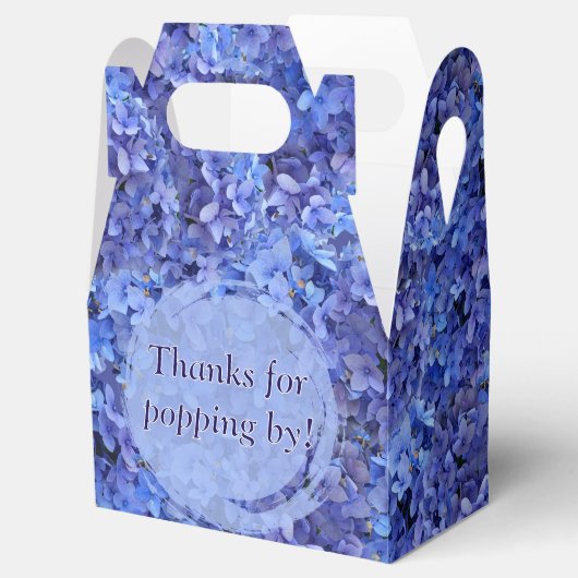 Blue Hydrangea Favor Gable Box Bedankdoosjes (Geopend)