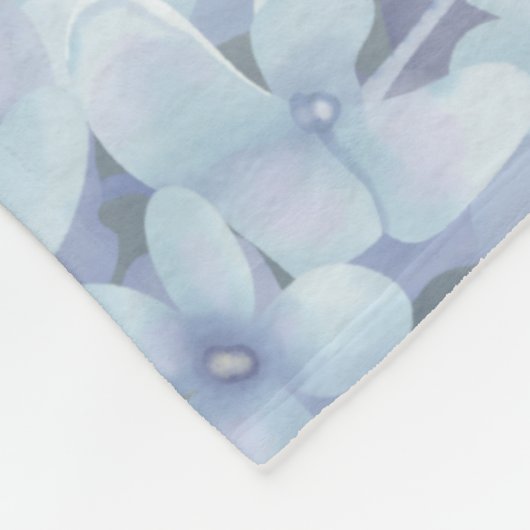 Blue Hydrangea Fleece Deken (Hoek)