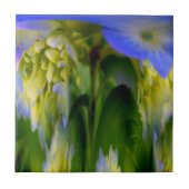 Blue Hydrangea Floral Abstract Art Tile Tegeltje (Voorkant)
