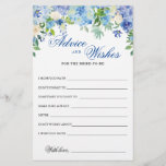 Blue Hydrangea Floral Advice and Wishes card<br><div class="desc">Elegant Blue Hydrangea Greenery Advice and Wishes card. Voor extra aanpassingen,  voel me vrij om me te contacteren!</div>