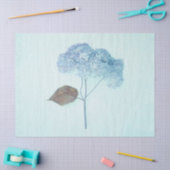 Blue Hydrangea  Floral Antiek Rustic Tissuepapier (Craft)