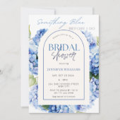 Blue Hydrangea Floral Arch Vrijgezellenfeest Kaart (Voorkant)