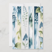 Blue Hydrangea Floral "Baby In Bloom" Shower Kaart (Achterkant)